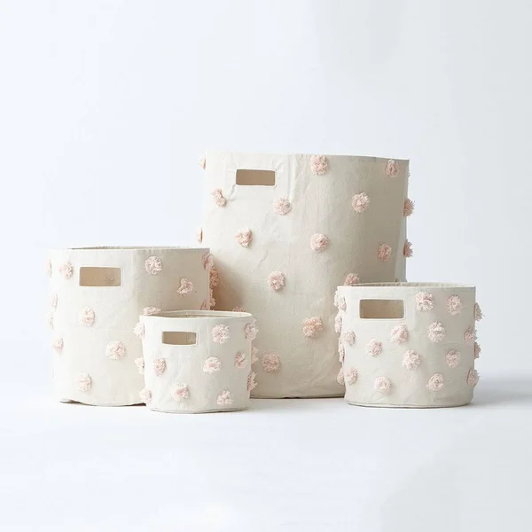 Pehr Pom-Pom Hamper in Mauve