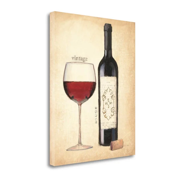 Tangletown Fine Art Vintage Rouge by Emily Adams Graphic Art on Wrapped Canvas
