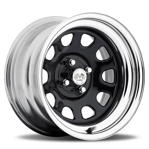U.S. Wheel : Wheel - 022 Series Drift Daytona FWD, Steel, Chrome/Gloss Black, 15 inch x 8.0 Wheels