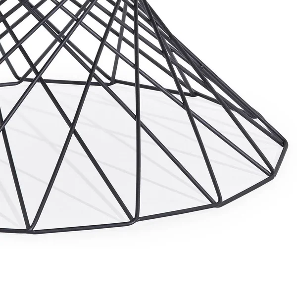 Zuri Modern Stratos End Table - Black Opaque Glass with Black Powder Coated Stainless Steel Base