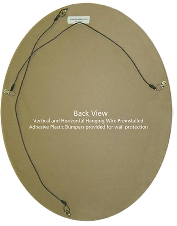Messina Framed Oval Mirror - Veined Onyx
