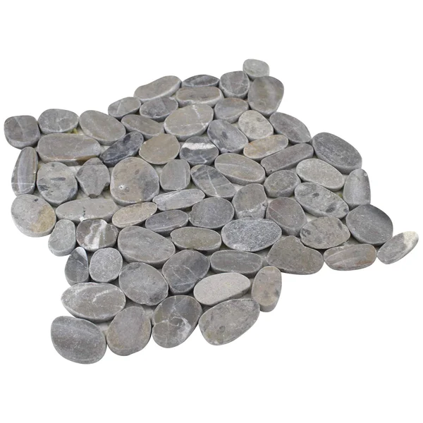 Rain Forest 12 in. x 12 in. Light Grey Honed Sliced Pebble Floor and Wall Tile (5.0 Sq. ft., CASE)