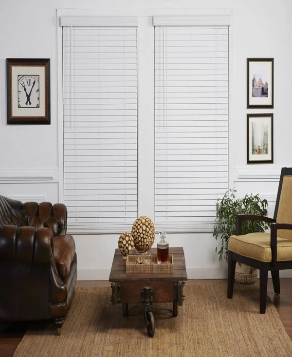 2 in. Cordless Faux Wood Venetian Blind, 28.5x22 x 72x22 - White