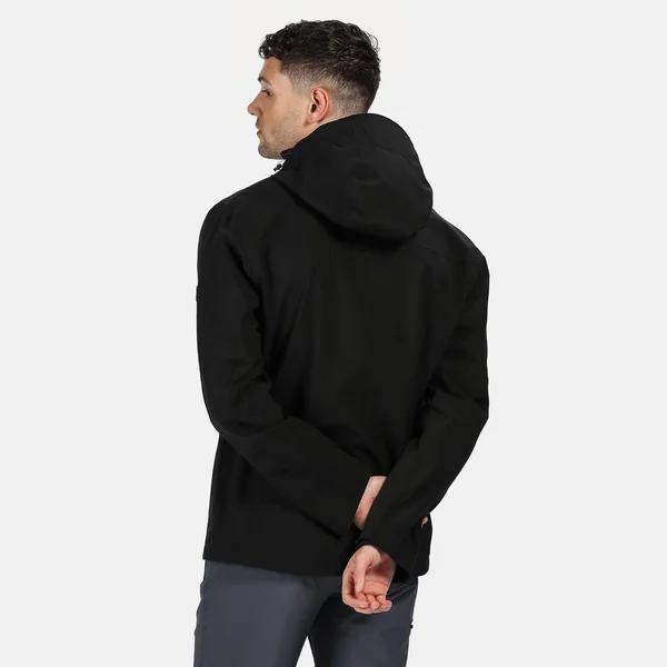 Regatta Mens Birchdale Waterproof Jacket Black/Magnet S