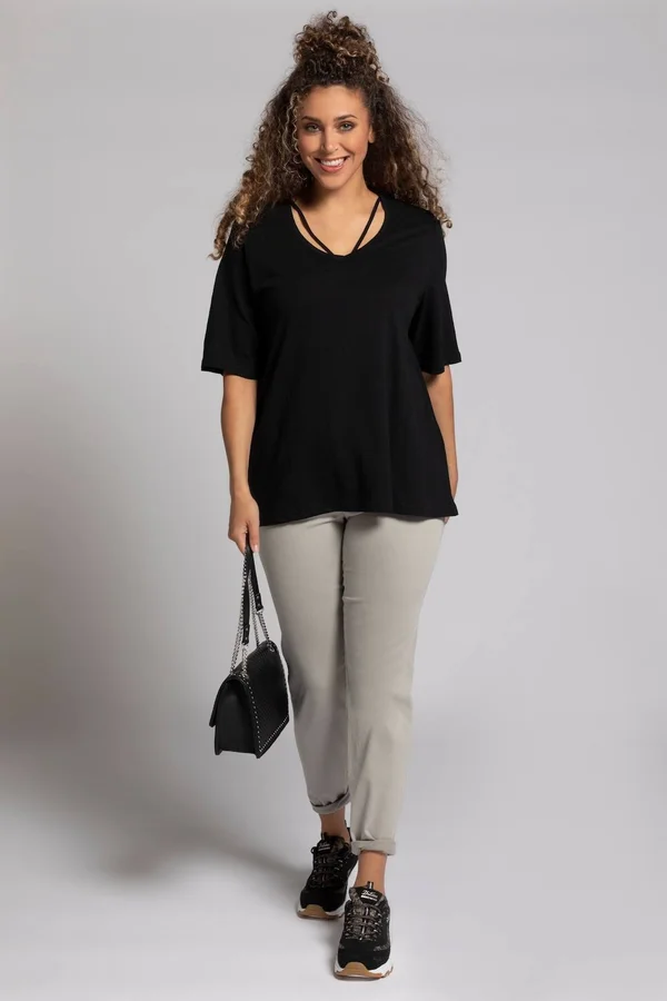Plus Size Straight Fit - Woman, Beige, Size: 16L, Cotton, Ulla Popken