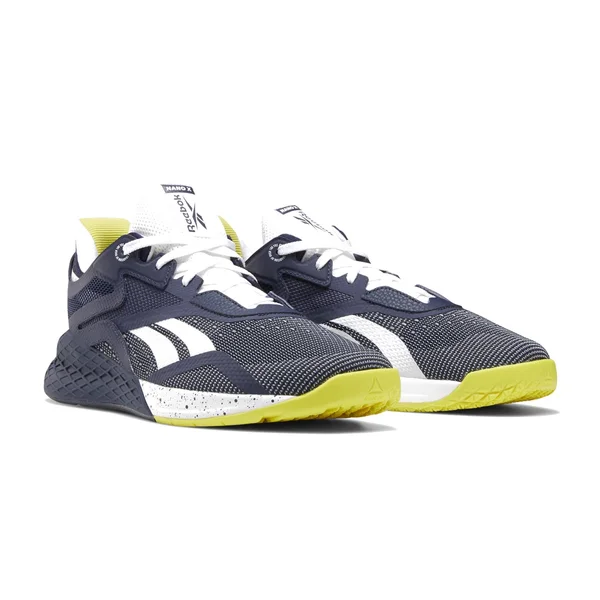 Reebok Men's Nano x Training Shoes - Vector Navy/White/Chartreuse 9.5