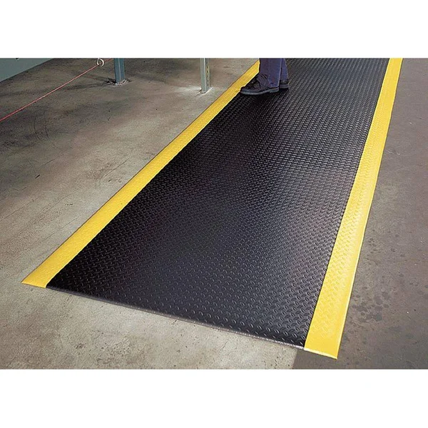 Notrax 419S0312BY Antifatigue Runner - black, yllwbrdr, 3X12Ft