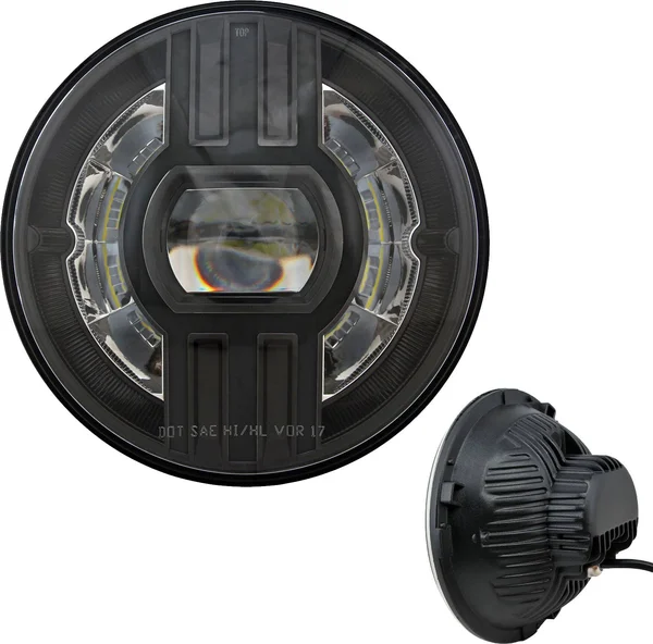 Cyron ABIG7B2-BN Headlight 7x22 Beast 2 Pitch Black w/driving Light