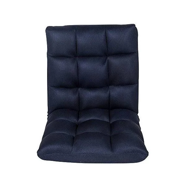 Sundale Outdoor Indoor Adjustable Soft-Brushed Polyester Cord Five-Position Multiangle Floor Chair - navy Blue