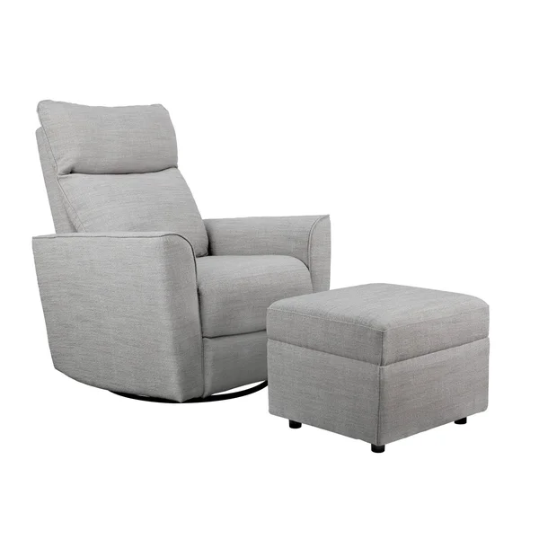Karla Dubois Soho Comfort Upholstered Swivel Glider - Gray