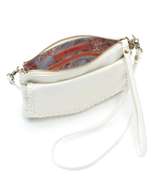 Hobo Stroll Convertible Leather Crossbody Wristlet - Whisper Blue