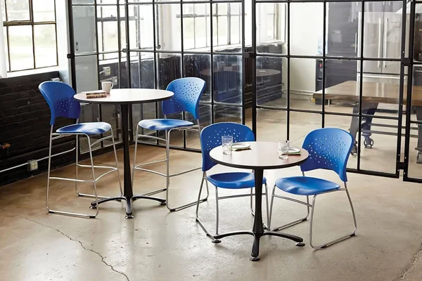 Safco Cha-Cha Bistro-Height, x Base - 36x22 Round silver/cherry