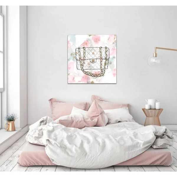 Oliver Gal 'Everything But My Watercolor Bag' Canvas Art - 12 x 12
