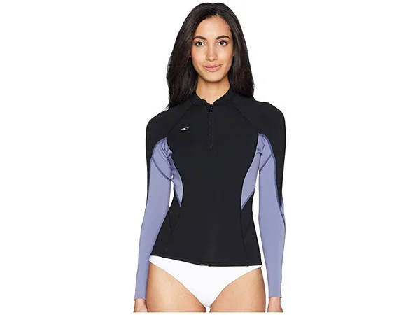 O&Neill Bahia Front-Zip 1mm Jacket - Women's Black/Mist/Black - 4