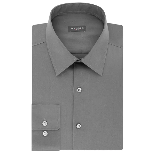 Van Heusen Men's Slim-Fit Flex Collar Twill Dress Shirt - Gray 17.5 36/37