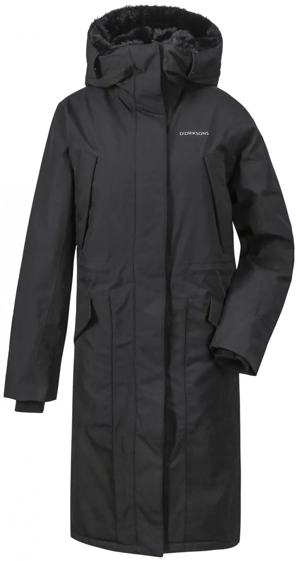 Didriksons Nicolina Parka Black, Womens Casual Jacket, Size 46 - Color Black