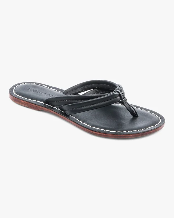 Bernardo Miami Two Strap Thong Sandals 5, Black