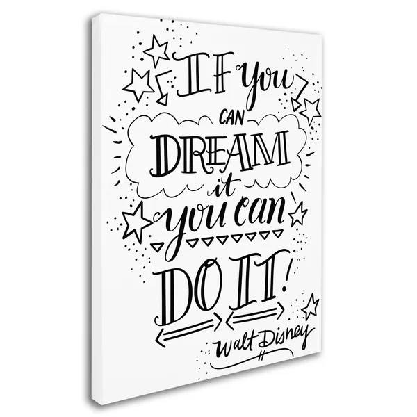 Trademark Fine Art Dream It Do It by Elizabeth Caldwell - 35x47-Inch