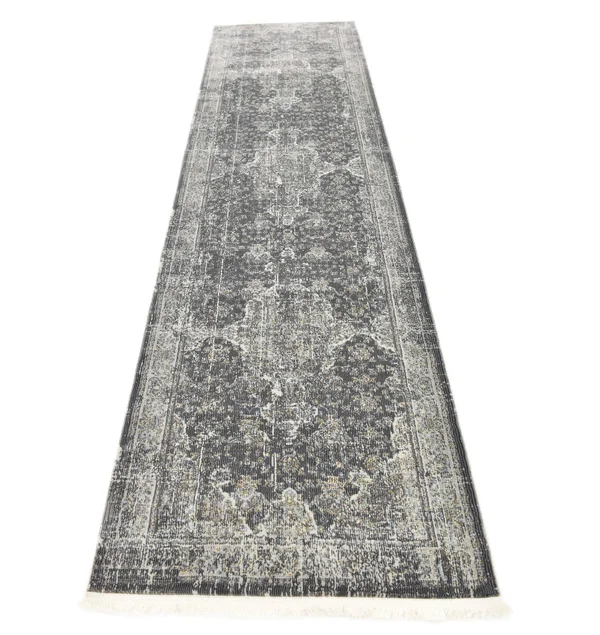 Unique Loom Panamericana Baracoa Runner Rug - 2& 7 x 10& (Dark Gray)