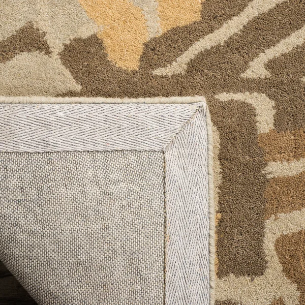 Safavieh 4& x 4& Round Martha Stewart Palm Leaf Oolong Tea Rug