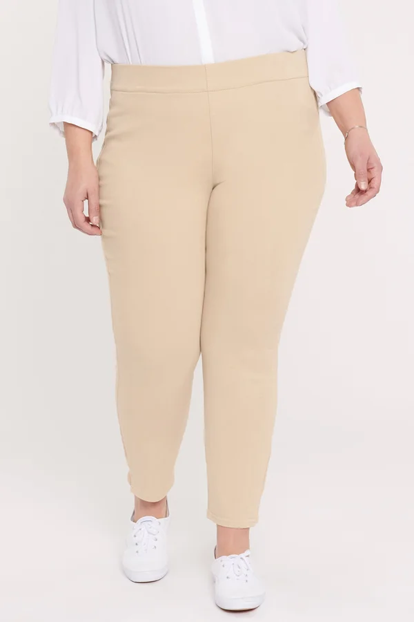 Nydj Women's Skinny Ankle Pull-On Jeans in Plus Size in Marisol Warm Sand - Size: 14W
