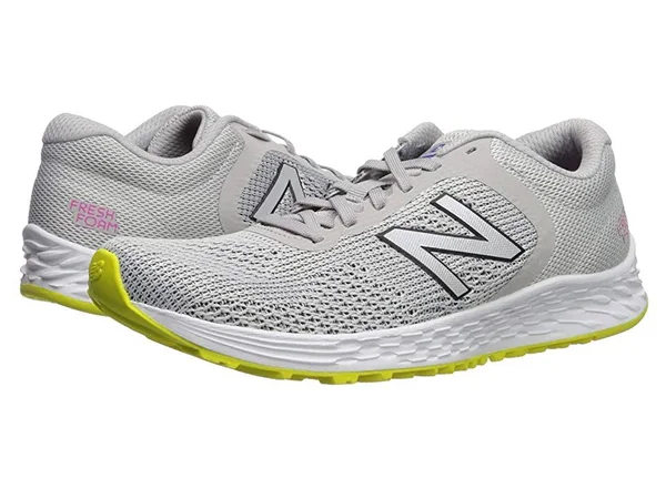 New Balance Fresh Foam Arishi v2 Women's Neutral Cushioned Shoes - Grey/White/Yellow (Size 7.5)