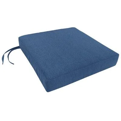 Knife Edge Indoor/Outdoor Sunbrella Dining Chair Cushion Highland Dunes Fabric: Canvas Regatta, Size: 3.5x22 H x 21x22 W x 18x22