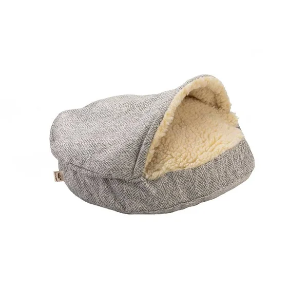 Snoozer Show Dog Collection Small Luxury Cozy Cave Bed, Tempest Indigo