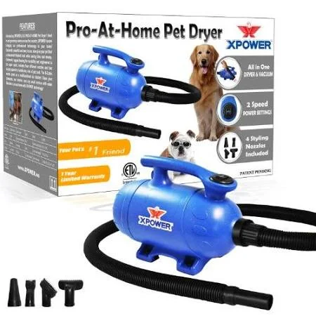 Xpower Manufacturing B-2 Pet Dryer and Vacuum, Blue