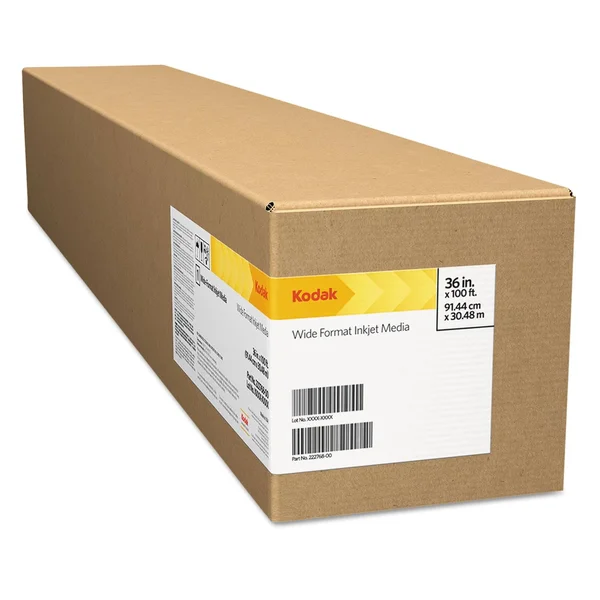 Kodak Professional Inkjet Photo Paper Roll - Glossy, 10.9 mil, 17x22 x 100 ft, White