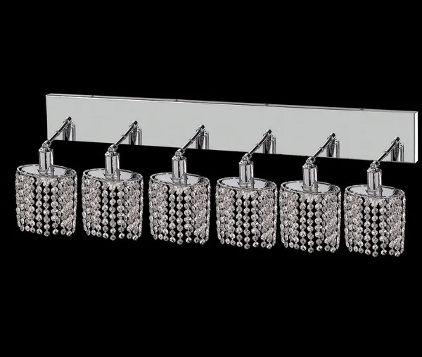 Elegant 1286W-O-E-CL/EC Mini Vanity Lighting 40in Chrome 6-Light