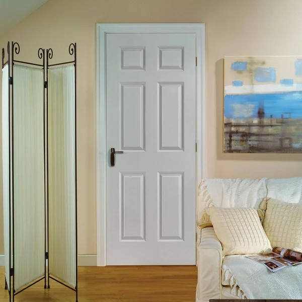 Masonite 30 in. x 80 in. Solidoor Smooth 6-Panel Solid Core Primed Composite Interior Door Slab