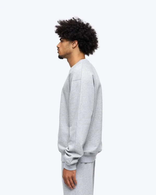 Reigning Champ Midweight Terry Relaxed Crewneck - Men's Heather Grey - S