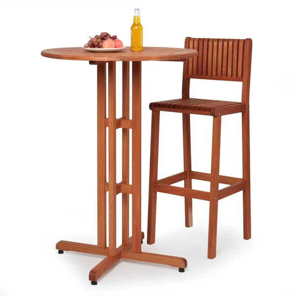 Amazonia Ibiza Round Outdoor Bar Table, Brown