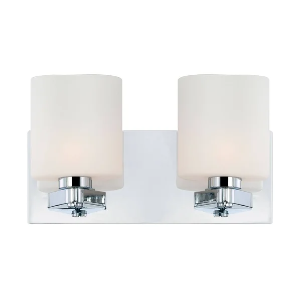 Elk Embro 2 Light Vanity & Oval White Opal Glass Chrome - BV5502-10-15