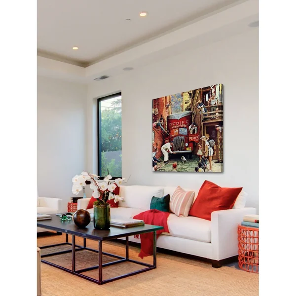 Marmont Hill Road Block by Norman Rockwell Painting Print on Canvas