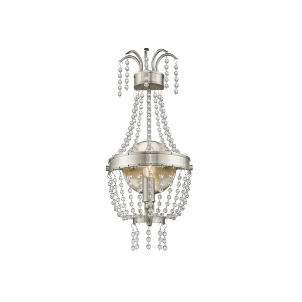 Livex Lighting 51872-91 Valentina 1 Light Wall Sconce, Brushed Nickel