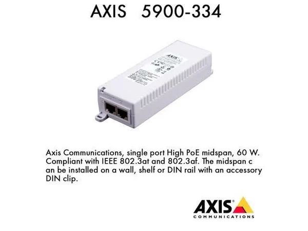AXIS T8134 Midspan PoE Injector - 60W