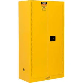 Global Industrial Flammable Cabinet, Manual Close Double DOOR, 44 Gallon, 34x22Wx18x22Dx65x22H