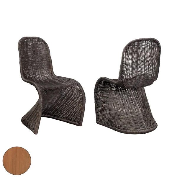 Rattan Dining Chair Set of 2 6917509P-ET - Elk Home