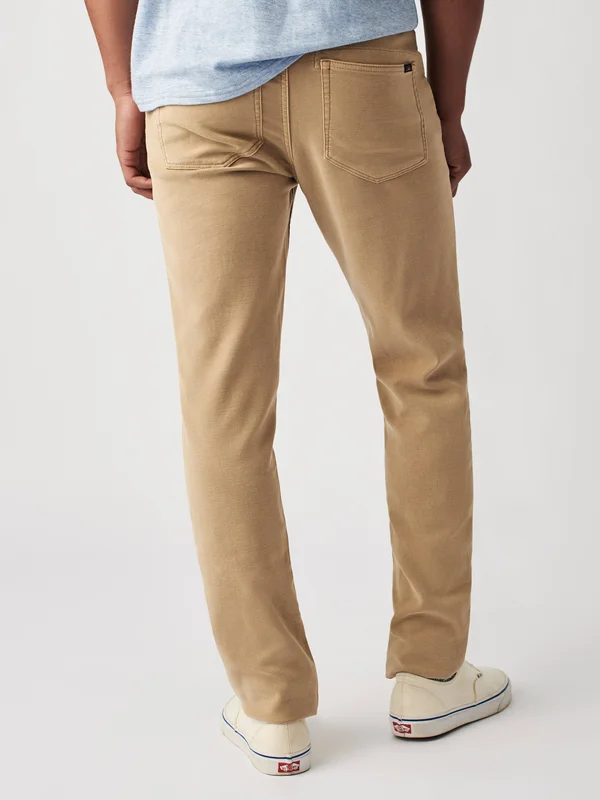 Faherty Stretch Terry 5-Pocket Pants - Size 42 in Sand at Nordstrom