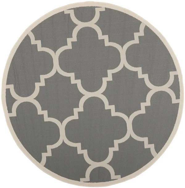 Safavieh Courtyard CY6243-246 Grey - Beige Rug 7&10x22 x 7&10x22 Square