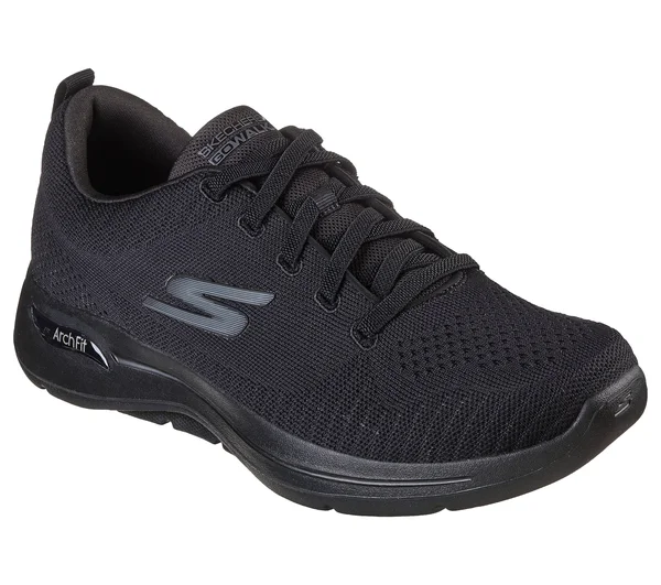 Skechers Men's GOwalk Arch Fit - Grand Select Walking Shoes - Black/Black, 12.0