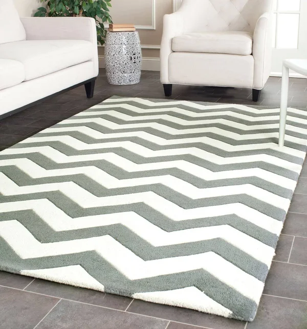 Safavieh Chatham CHT715D Dark Grey - Ivory 7& x 7& Round Area Rug