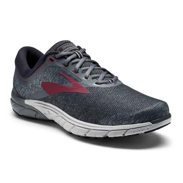 Brooks PureCadence 7 Shoe Men's Running - Ebony-Dark RED-Black, 11