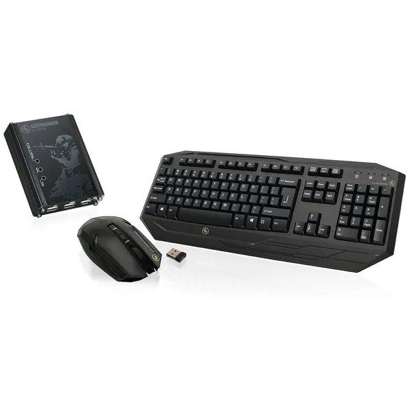 IOGEAR Keymander Controller Emulator with Wireless Keyboard and Mouse, Black