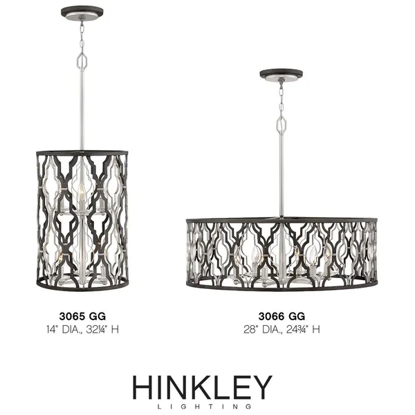Hinkley - 3065GG - Six Light Pendant - Portico - Glacial