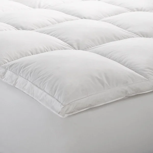 White Goose Down Feather Bed, Cal King