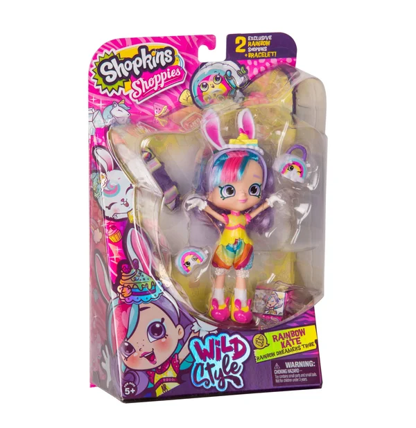 Shopkins Shoppies Wild Style Rainbow Kate Doll