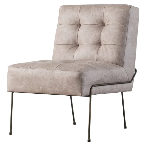 New Pacific Direct James PU Leather Chair, Devore Gray